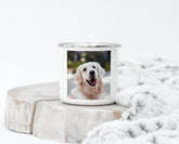 Custom Photo Enamel Mug - Chocolate Cup, Metal Cup for Children, Kid's Cocoa Cup, Personalised Hot Cocoa Mug - Craftellery